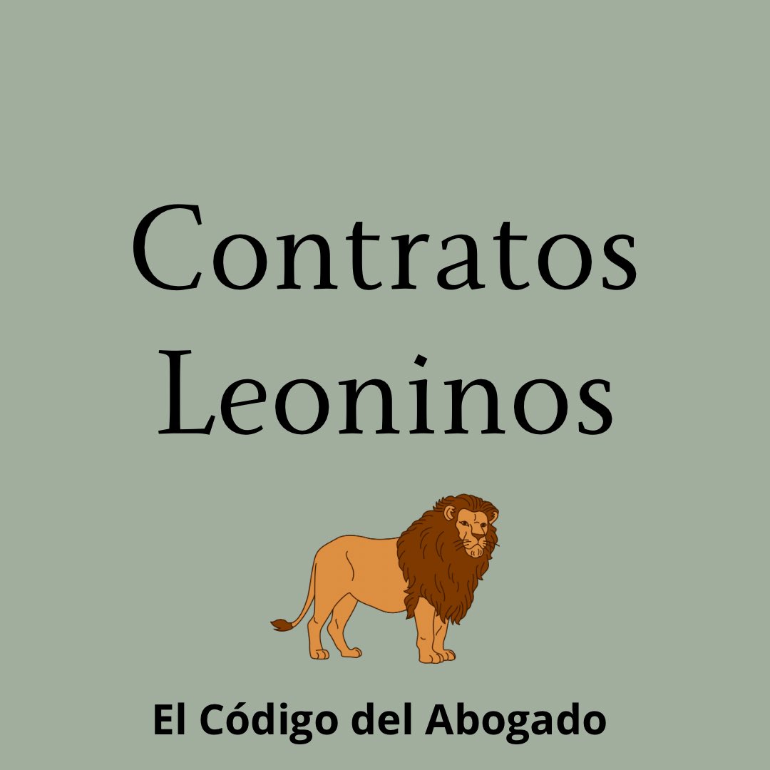 CodigodeAbogado's tweet photo. Contratos leoninos
Conoce el origen de este término 

Realización: @JosAntonioMac10 https://t.co/9k3NYKQAxB