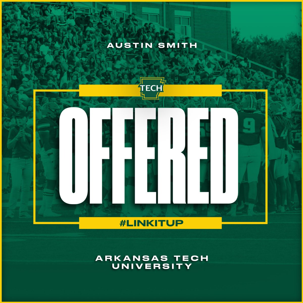 austinsmith5605's tweet photo. After a great talk with @CoachSchnabel I’m grateful to have received an offer from @ATUFOOTBALL. @CoachRoland77 @CoachFWilliams @SachseStangs #TNDO #LinkItUp🔗 https://t.co/noPbEql2wG