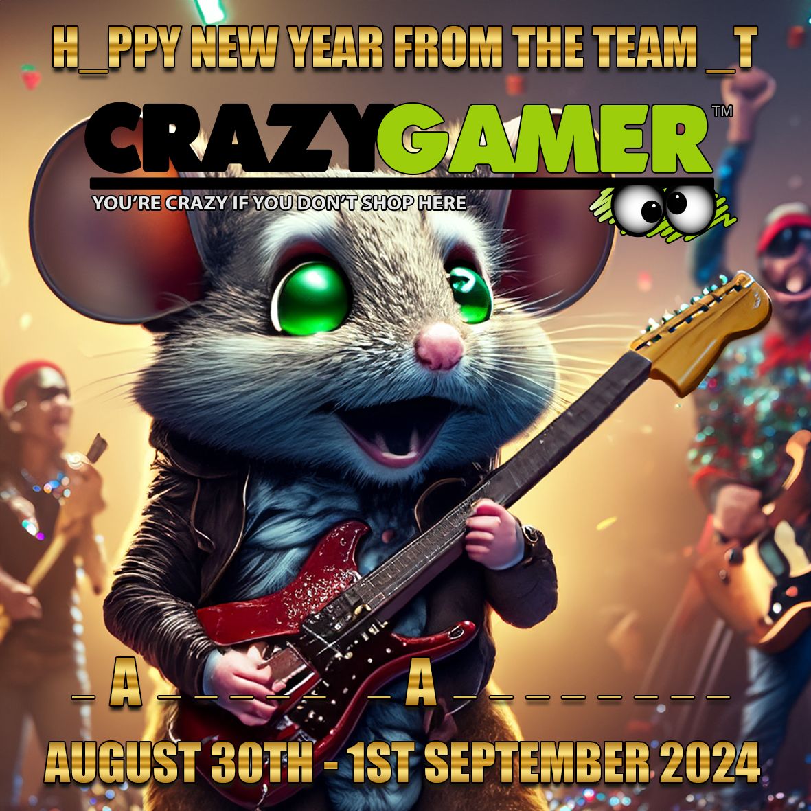 crazygamerltd's tweet photo. Christmas has passed and we are all ready to see what 2024 has in store for us all, hopefully by next week we should have everything ready to announce! In the meantime it appears somebody misplaced a few letters... #crazyfest #comingsoon #happynewyear https://t.co/ZZOvyEohB4