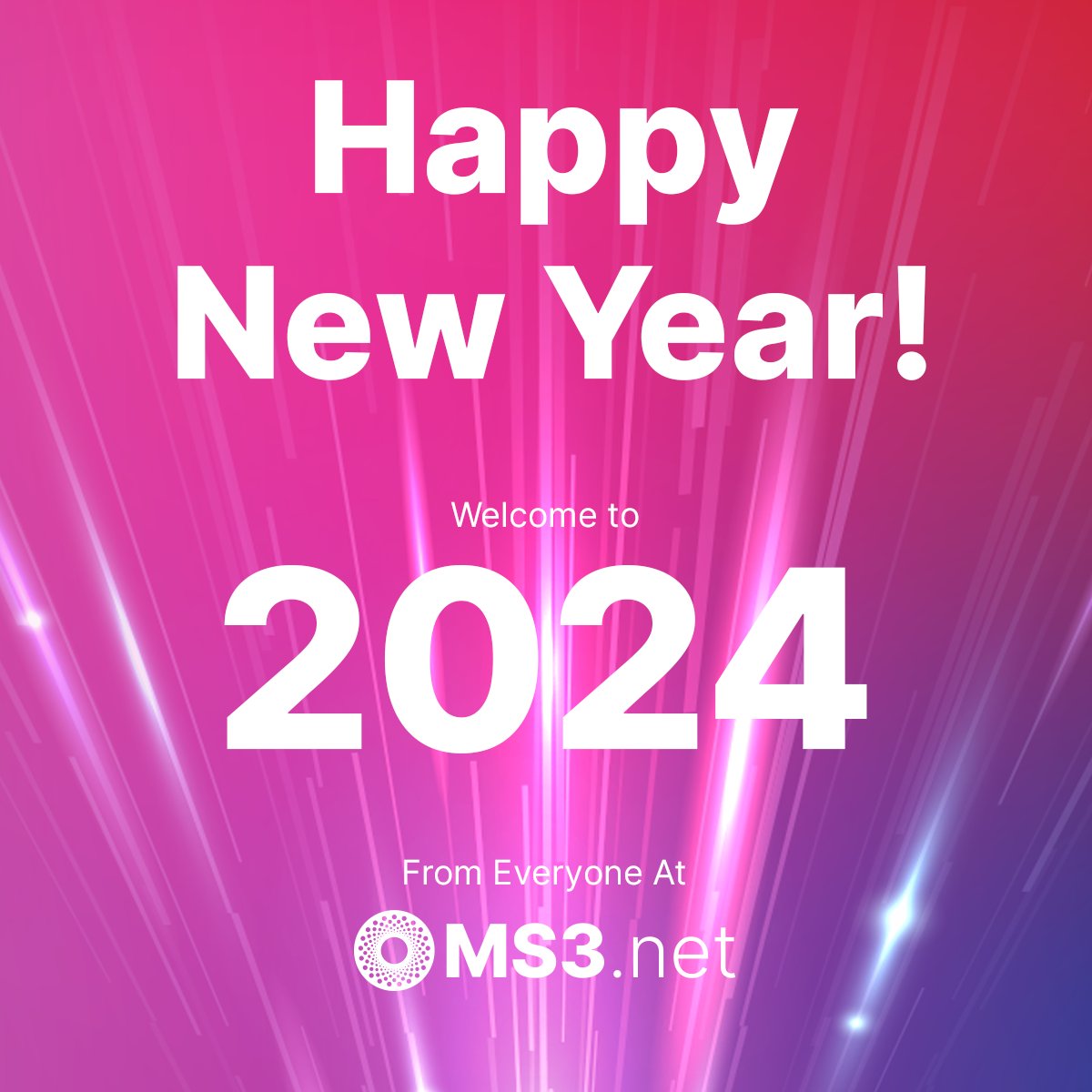 Happy New Year! Team MS3 would like to thank everyone for such an amazing 2023 and wish everyone a very 2024! #Ultrafast #Broadband #NewYear #HappyNewYear #2024