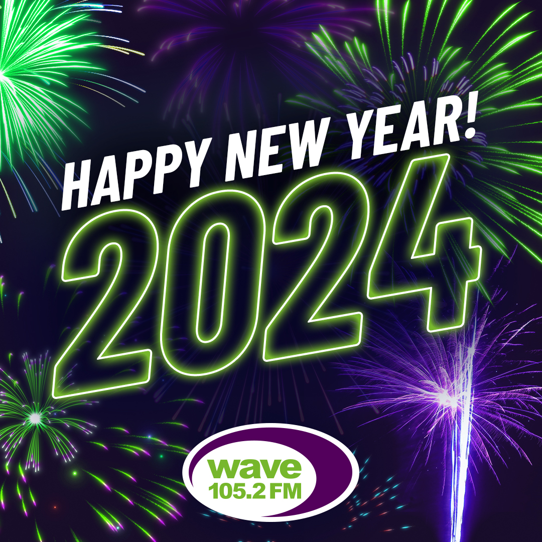 HAPPY NEW YEAR from Wave 105! Wishing every day of the new year to be filled with success, happiness, and prosperity for you. 🎉`🥳🥂