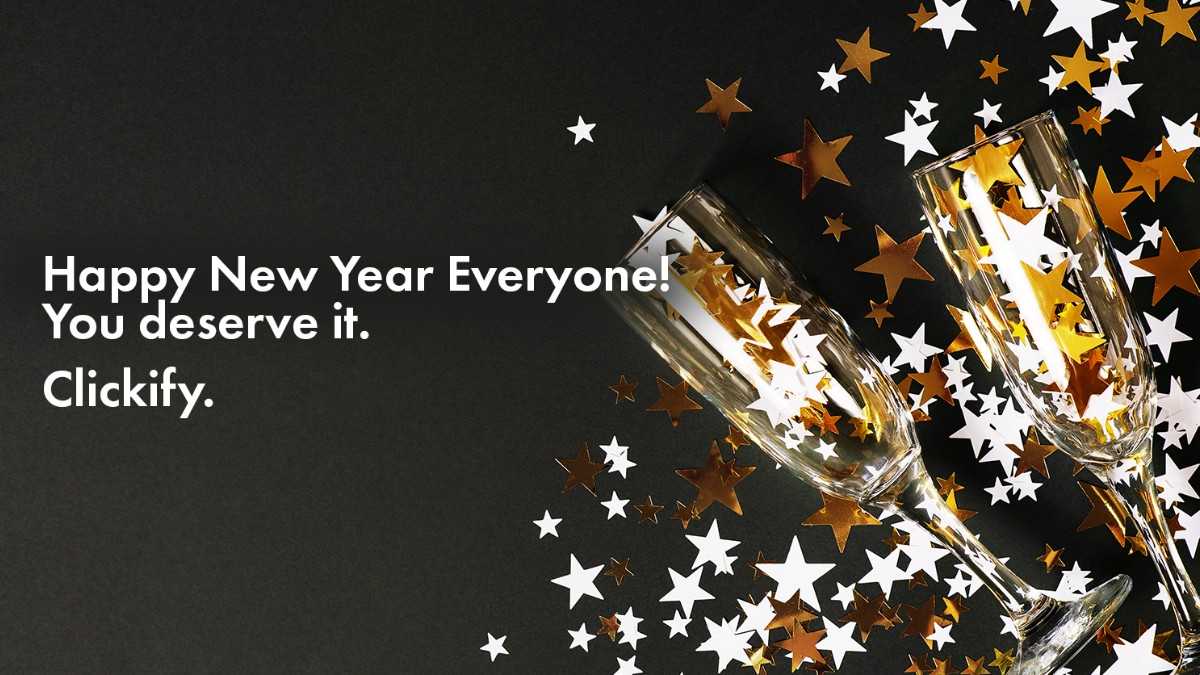 clickify's tweet image. 🎉✨ #HappyNewYear from #Clickify! ✨🎉 It has been a pleasure working with you and being part of your success. May the #NewYear bring you new opportunities, peace &amp;amp; prosperity.
