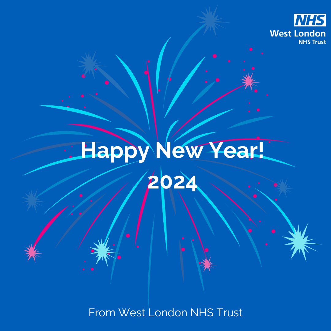 westlondonnhs's tweet photo. 🎊 Happy New Year! 🎊

Wishing you all a happy and healthy 2024 from all at West London NHS Trust.

#HappyNewYear #2024 https://t.co/Qn7m1oj3gk