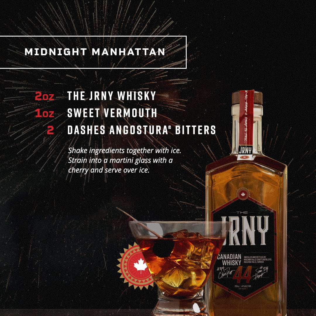 The year might be ending, but The JRNY is just getting started. Ring in 2024 with our Midnight Manhattan. #EnjoyTheJRNY #HappyNewYear