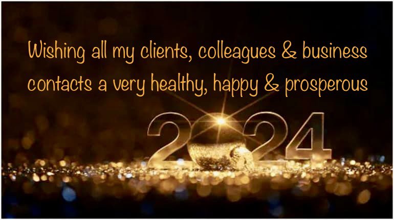 As 2023 draws to an end, I want to extend my gratitude for the business and support I received over the last 12 months and send New Year greetings