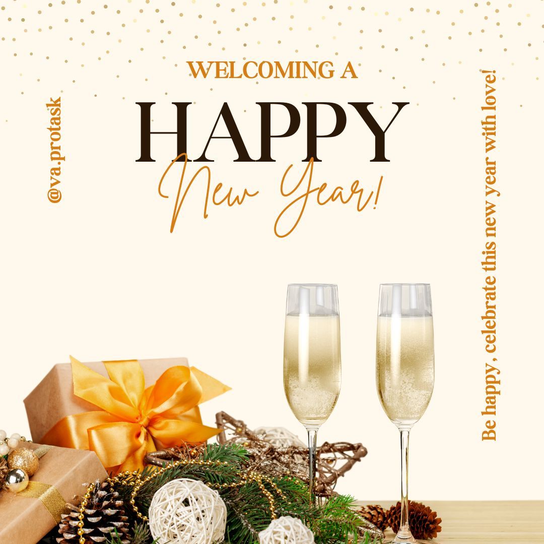 protaskva's tweet photo. Happy New Year! Wishing you a year filled with joy, success, and unforgettable moments. May each day be a new beginning, and every challenge lead to triumph. Here's to a fantastic journey in 2024!🎆🥳

#HappyNewYear #CheersTo2024 #ProTask #VirtualAssistant https://t.co/cGjWHqPzFm