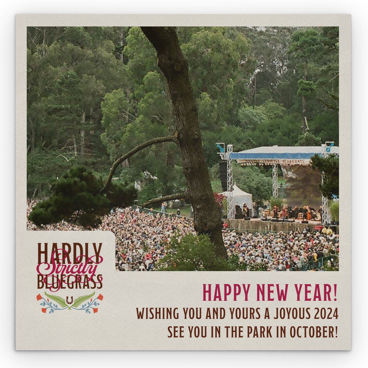 HSBFest's tweet photo. As we bid farewell to 2023, we wish you a very happy 2024! See you next year!
#hardlystrictlybluegrass
#hsb23 https://t.co/mIUb327Z1I