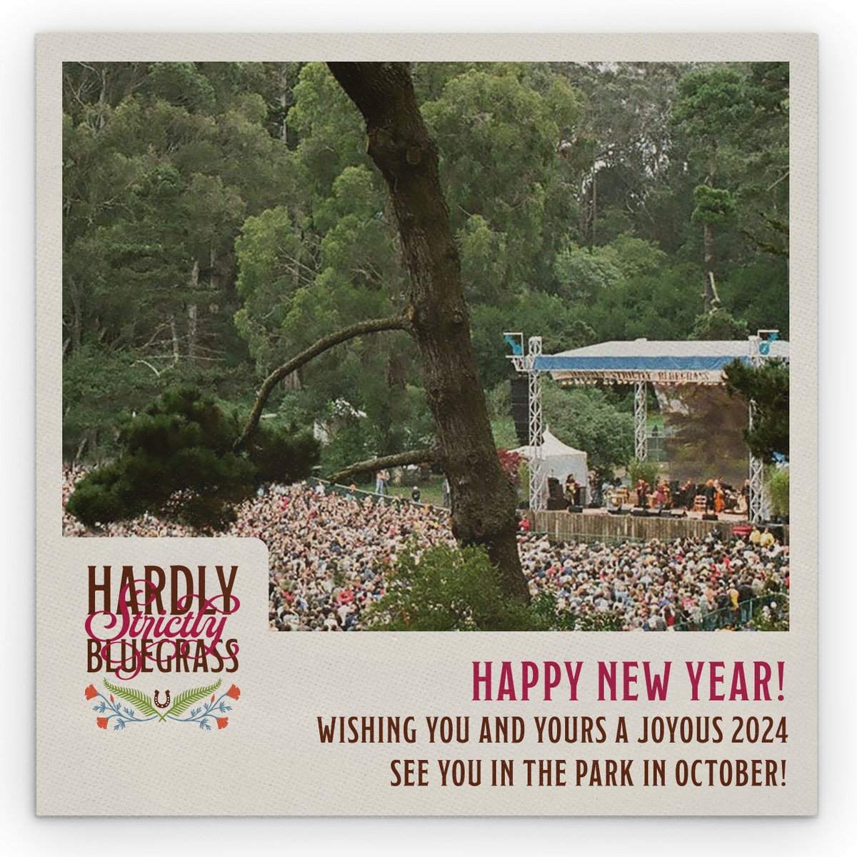 As we bid farewell to 2023, we wish you a very happy 2024! See you next year! #hardlystrictlybluegrass #hsb23