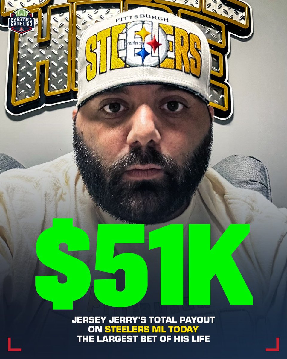 stoolgambling's tweet photo. STEELERS WIN

WHAT A HIT @Jerrythekid21 https://t.co/TuG7DzTkF7