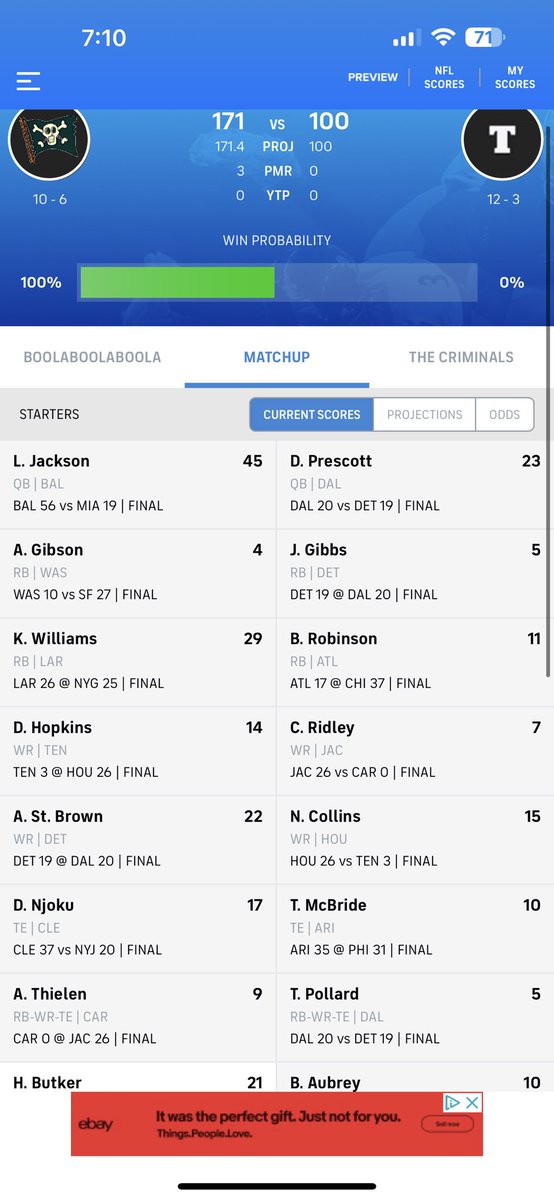 mojosodope21's tweet photo. My biggest flex of 2023 is winning my fantasy football league. AND beating Ben in the finals 😎 https://t.co/GYIdiHqpNx