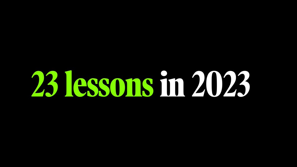 addyosmani's tweet photo. ✍️ My 23 lessons in 2023: https://t.co/96nHshw4sO

- Change comes from daily, focused effort over time.
- Kindness can change someone's entire day.
- Progress beats perfection every time.
- Saying "no" let's you say "yes" to what matters most.
- It's okay to not have an opinion on everything.