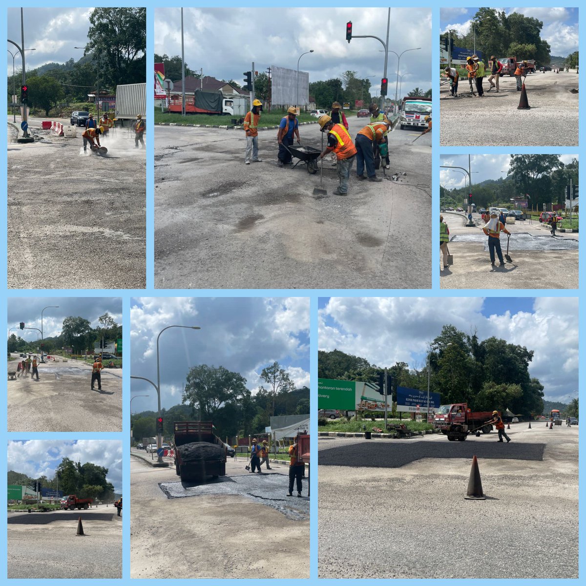Kerja Tampalan Kekal Sedang dilakasana oleh sub con Roadcare M Sdn Bhd dilokasi kerosakan jalan akibat cuaca hujan. Trafic Light Wakaf Licong Jajahan Pasir Puteh Kelantan.
#teamroadcare 
@JKRPputeh

<a href="/JKRKelantan/">ᴊᴋʀ ɴᴇɢᴇʀɪ ᴋᴇʟᴀɴᴛᴀɴ</a>

<a href="/BhgJalan_Kelate/">Bhg Jalan JKR Kelantan</a> 

<a href="/JKRMalaysia/">JKR Malaysia</a>

<a href="/Roadcare_HQ/">ROADCARE (M) SDN BHD</a> 

<a href="/Roadcare_Kelntn/">ROADCARE WILAYAH KELANTAN</a>