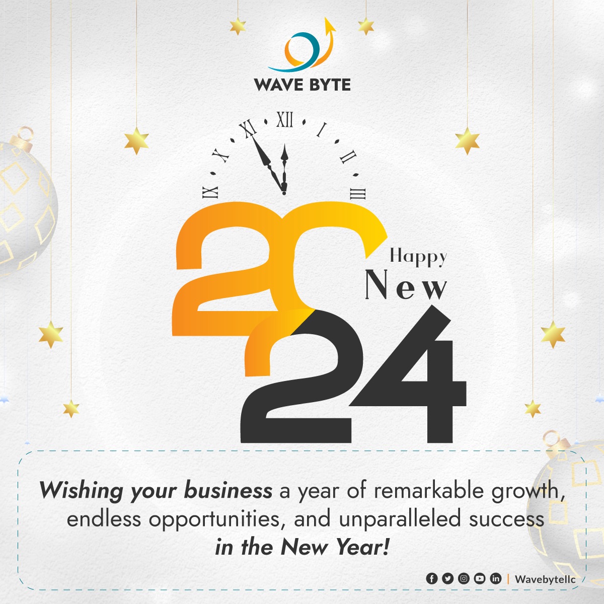 wavebytellc's tweet photo. Wishing your business a year of remarkable growth, endless opportunities, and unparalleled success in the New Year!

#ecommerce https://t.co/PPPfbUQOTe