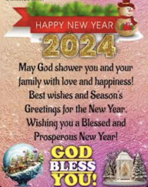 Wishing Everyone a Very Happy BLESSED New Year!! Reflect on Your Past but leave it in 2023 as You Embark on Your New Plans GOD Has In Store for You!! 🙏🏽🙏🏽♥️♥️