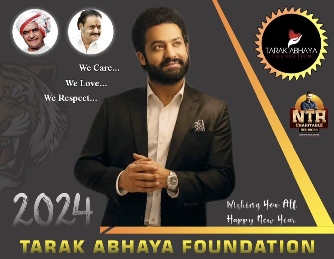 #HappyNewYear2024 #JrNTR #TarakAbhayaFoundation #WeCareWeLoveWeRespect 💝 @tarak9999