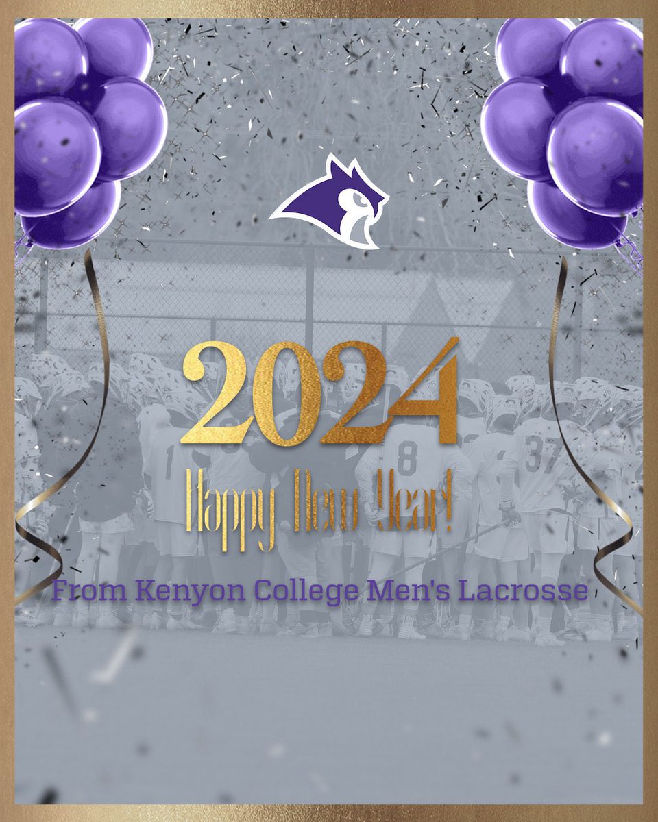 Happy New Year from the Kenyon Men’s Lacrosse Family!

🦉 #EarnIt #HappyNewYear2024 #LiveForLucian