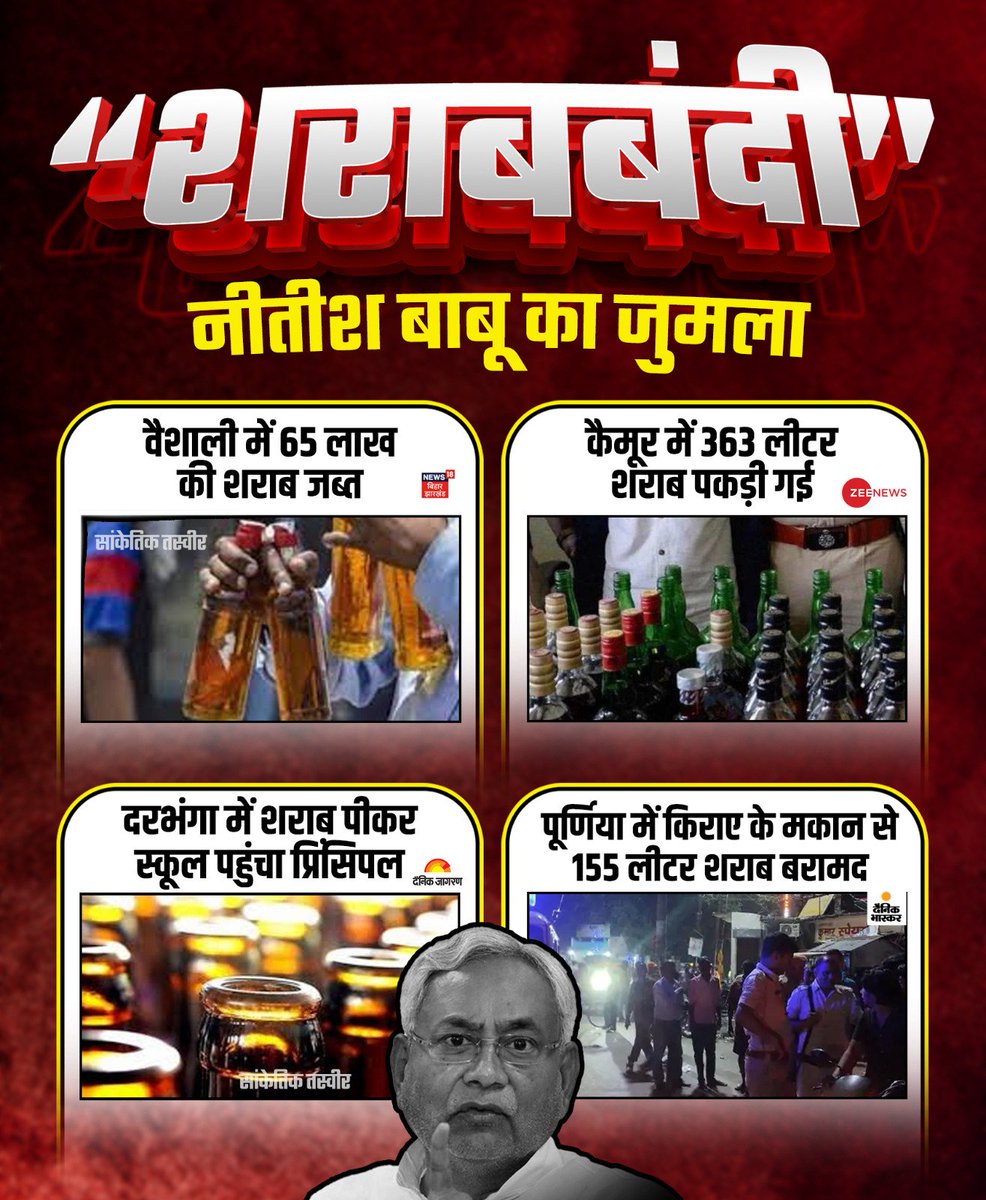 अबतक का सबसे फर्जी बात "शराबबंदी"

नीतीश बाबू को नहीं आती शर्म!

#LiquorBanFails 
#शराबबंदी_फेल