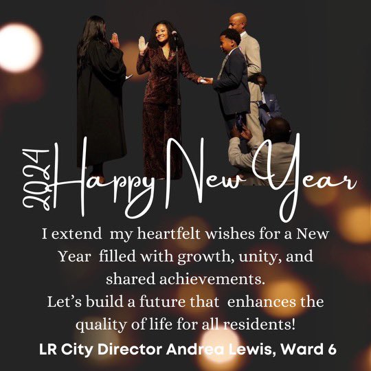 Andrea Lewis LR City Director (@andrealewislr) on Twitter photo Wishing you all a blessed and prosperous New Year! Wishing you all a blessed and prosperous New Year!