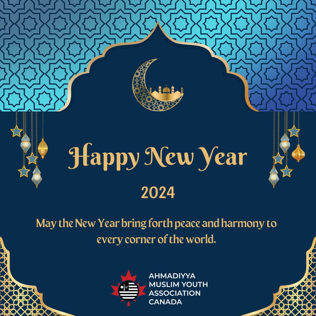 The Ahmadiyya Muslim Youth Association Canada extends warm wishes for a joyful 𝗛𝗔𝗣𝗣𝗬 𝗡𝗘𝗪 𝗬𝗘𝗔𝗥 to everyone.

May we see peace reign in every corner of the world in the new year, uniting hearts & fostering understanding among all.

#HappyNewYear #LoveForAllHatredForNone