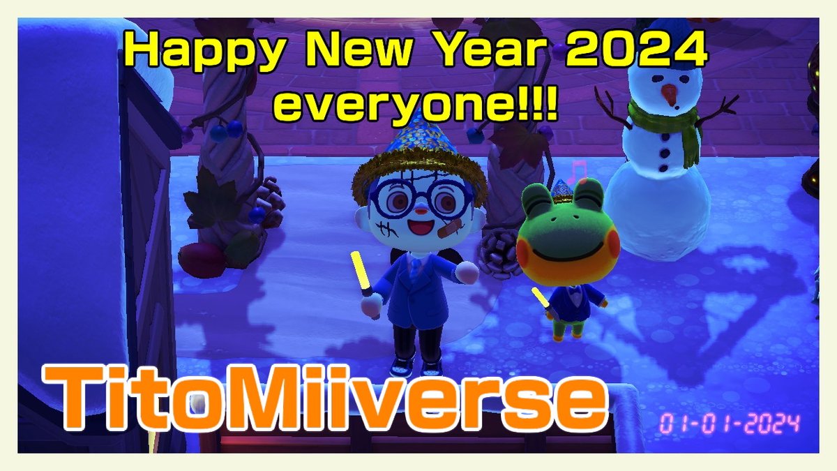 Happy New Year 2024 to everyone from my Pandorä Island!!! It's time to Cheer the Spirit!!! For auld lang syne, my dear! For auld lang syne!!! We'll take a cup of kindness yet, For auld lang syne!!! #Miiverse #HappyNewYear #NewYear2024 #AnimalCrossing #ACNH #NintendoSwitch