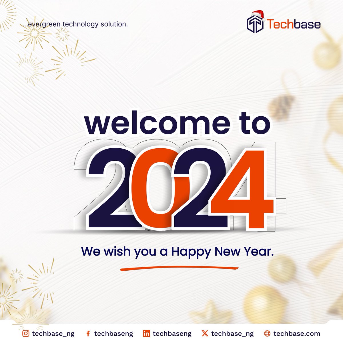 Cheers to a fresh start! May the new year unfold opportunities, joy, and success in abundance. Happy new year! 

#happynewyear #techbase #techbaseng #techbasenigeria #crossovernight #newyear #HappyNewYear2024