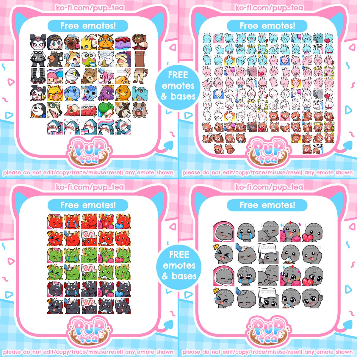 🎁Treat yourself to something nice by getting some FREE emotes AND emote bases from my Ko-fi shop! 🎁