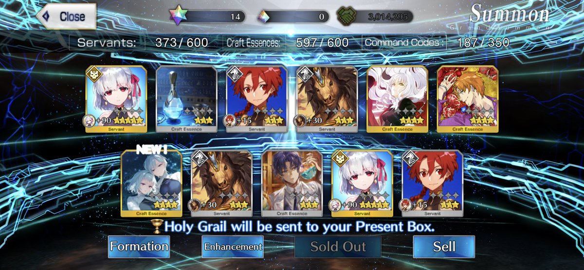 JayeeeCee's tweet photo. @FateGO_USA Gang’s all here at NP 5! Expected Kama, didn’t expect 2. 😭🤧 https://t.co/kCqhXMjR4D
