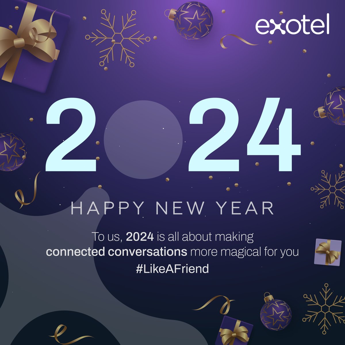 Happy New Year from all of us at Exotel | 2️⃣ 0️⃣ 2️⃣ 4️⃣ As we continue to bridge connections through meaningful conversations, we extend our heartfelt wishes to all our #customers, #partners, and #TeamExotel for a prosperous and fulfilling year ahead. #NewYear2024 #newyear