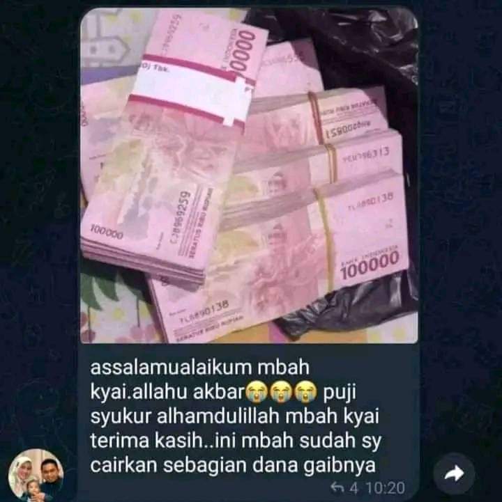 SamsuddinK56629's tweet photo. Assalamualaikum wr wb.
Bagi yang punya masalah ke uangan asmara
Hubungi Kyai Samsuddin
WhatsApp +081524890806
Alamat: JI. Pesarean wonosari malang Jawa Timur.
#peletputargiling #pesugihangunungkawi #tkwhongkong #pesugihanasli #tkwarabsaudi #penarikan
#UangGoib https://t.co/7j6etnUn80
