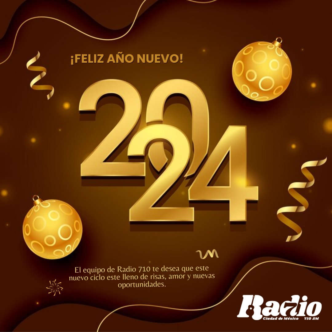 El equipo de @Radio710am  agradece tu escucha en estos 365 días de 2023 🎊🎼
Te deseamos un saludable y feliz año. Sigue disfrutando de nuestra programación junto a tu familia y seres queridos.

#PuraMúsicaMexicana
#México #feliz2024 #nuevocomienzo2024