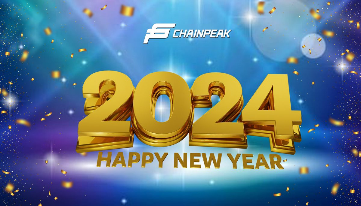 Wishing you a Happy New Year filled with joy, prosperity, and big gains in the blockchain world! 🚀 Cheers to a year of growth and success! #HappyNewYear #ChainPeak #2024