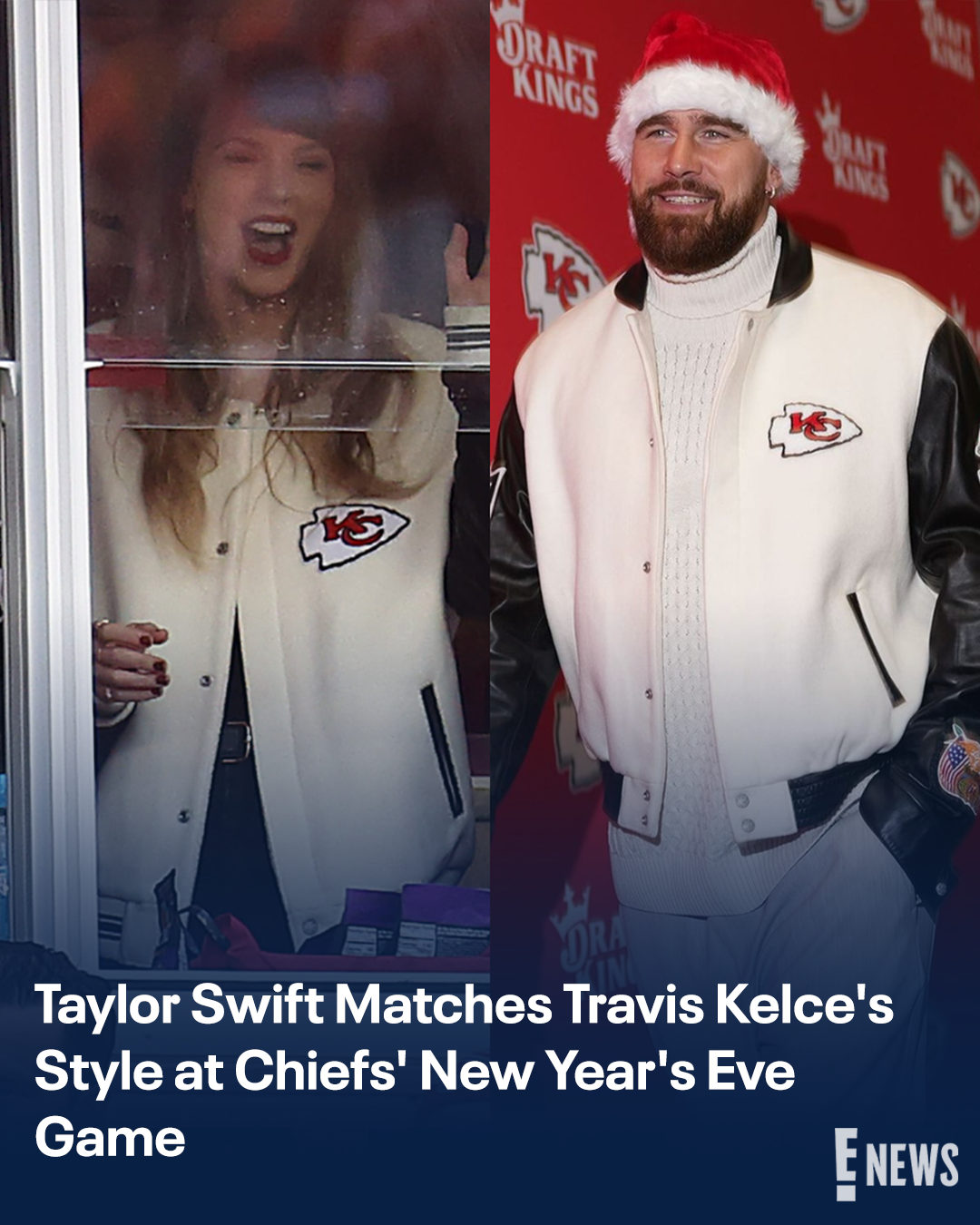 E! News on X: "We can't calm down after seeing #TaylorSwift and #TravisKelce's matching varsity jackets. 😍 The story behind their looks here: https://t.co/RCW2Q4BFIu https://t.co/6WN6BmWqva" / X