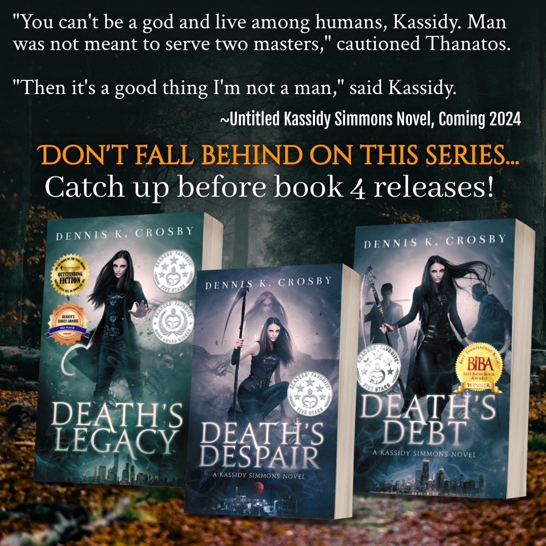 Start the new year with some urban fantasy. Check out the Kassidy Simmons novels in ebook, paperback, or hardcover. For book details and purchase links check out my website denniskcrosby.com/books #urbanfantasy #urbanfantasynovels #urbanfantasyauthor #kassidysimmonsnovels