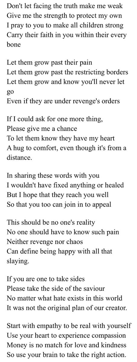 A #Prayer for #2024NewYear #2024 

To watch the video - youtu.be/2opPldB9zMM?si… 

#savethechildren #endviolence #genocide #gaza #israel #palestine #endwar #mercy #hamas