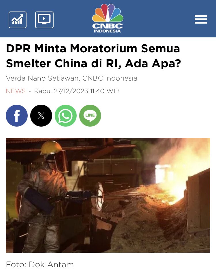 Audit total smelter:
.
- Hanya MENGURAS SDA kita 
- smelter rongsokan, 
- sumber energi kotor,
- produknya cuma NPI dan Feronikel
- TKA unskilled
- Insentif super mewah.
.
Kini jadi MESIN PEMBUNUH pekerja kita.
<a href="/FPKSDPRRI/">Fraksi PKS DPR RI</a> <a href="/PKSejahtera/">DPP PKS</a>
.
