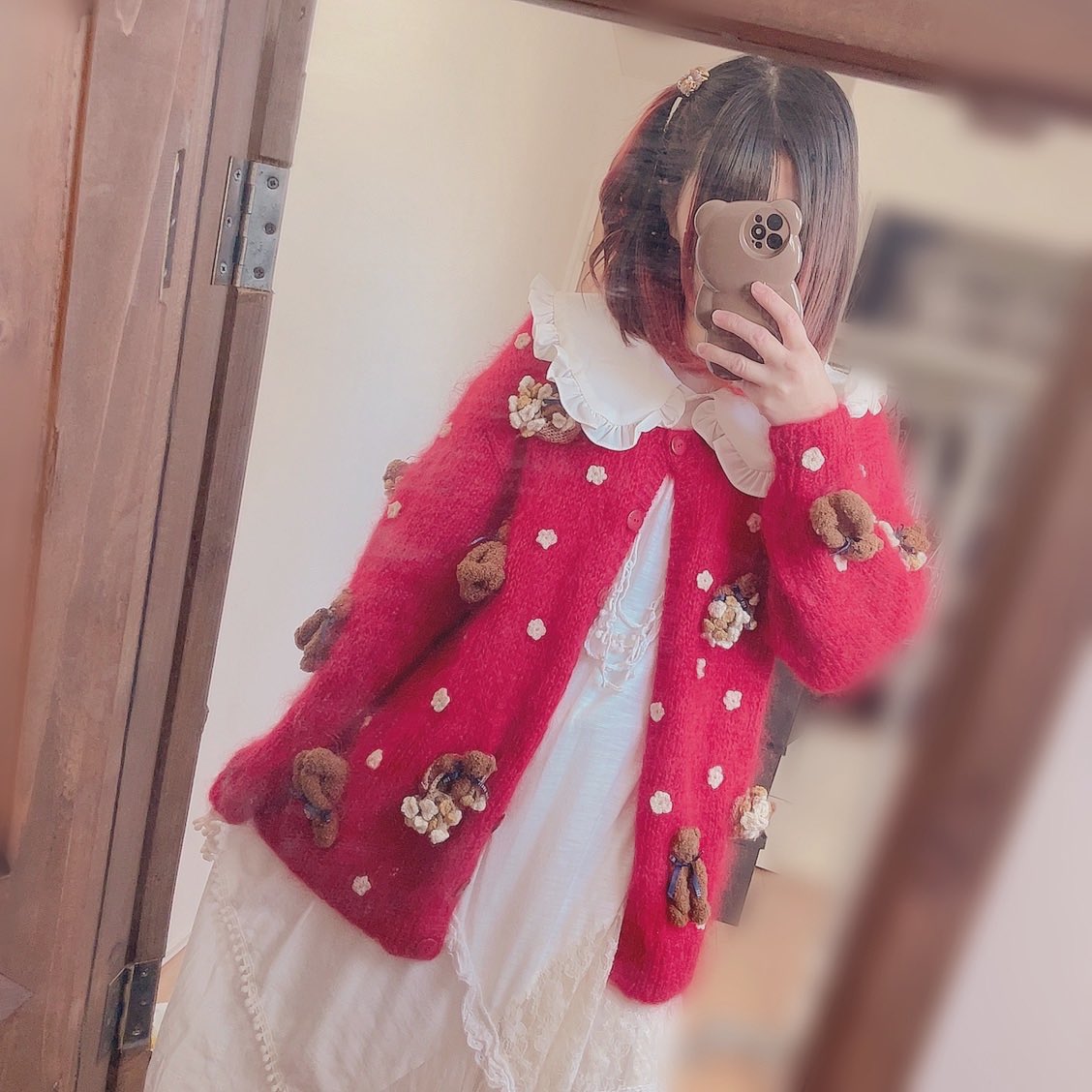 PINK HOUSE クマちゃん カーディガン（PINK HOUSE レトロ ピンクハウス  