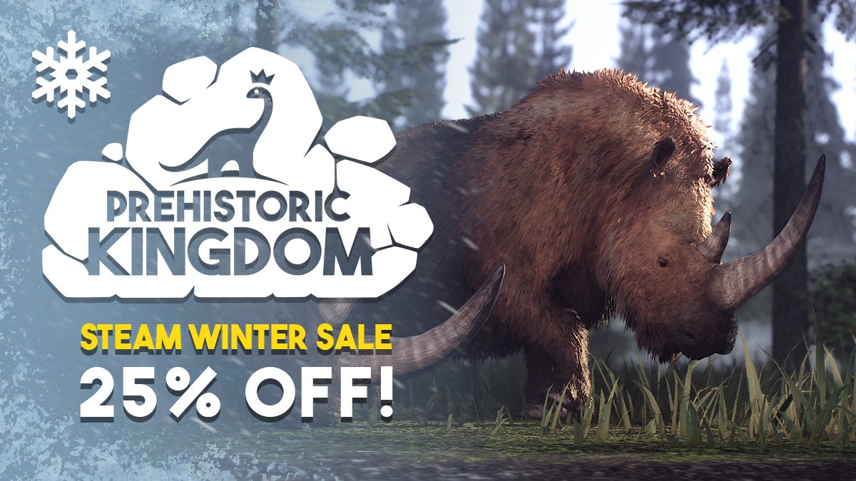 The #SteamWinterSale ends January 4th! Be sure to get in quick and save 25% on Prehistoric Kingdom. 🦕Purchase Today! bit.ly/pk_steam #dinosaur #indiegame