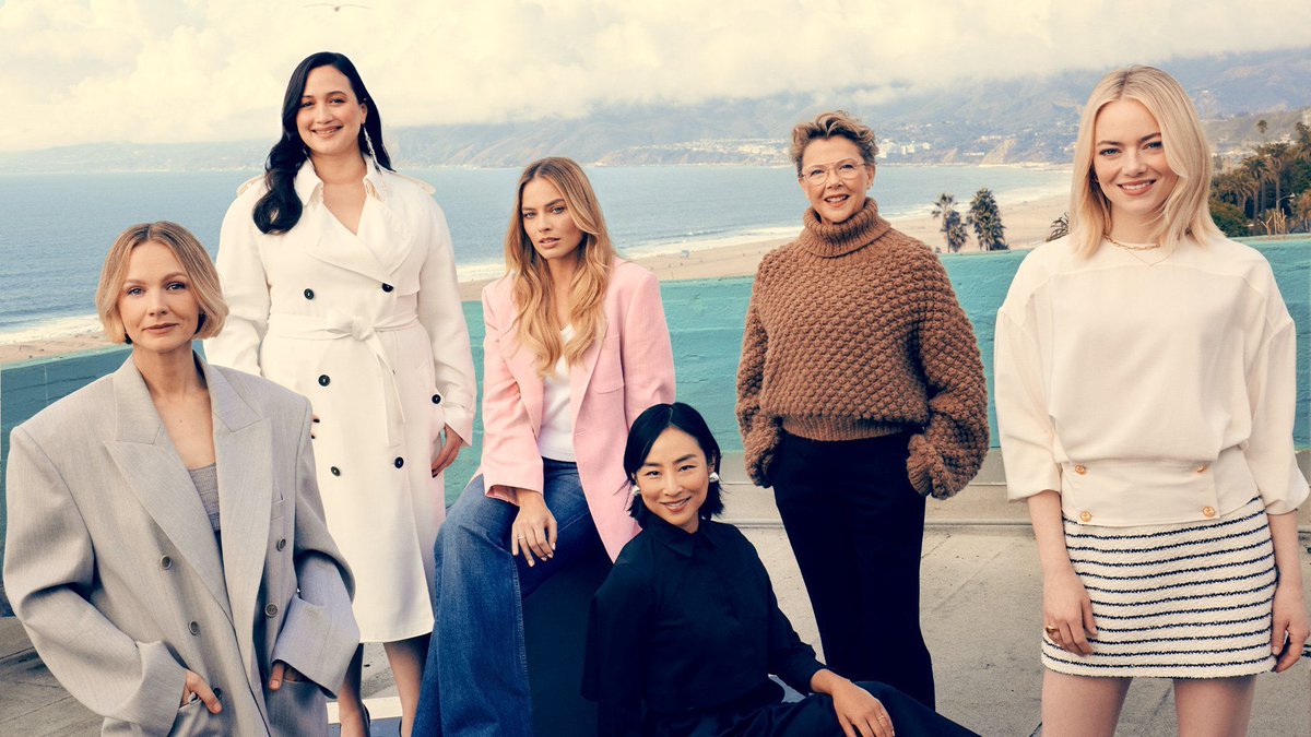 Margot Robbie, Emma Stone, Lily Gladstone, Greta Lee, Carey Mulligan, and Annette Bening for The Hollywood Reporter.