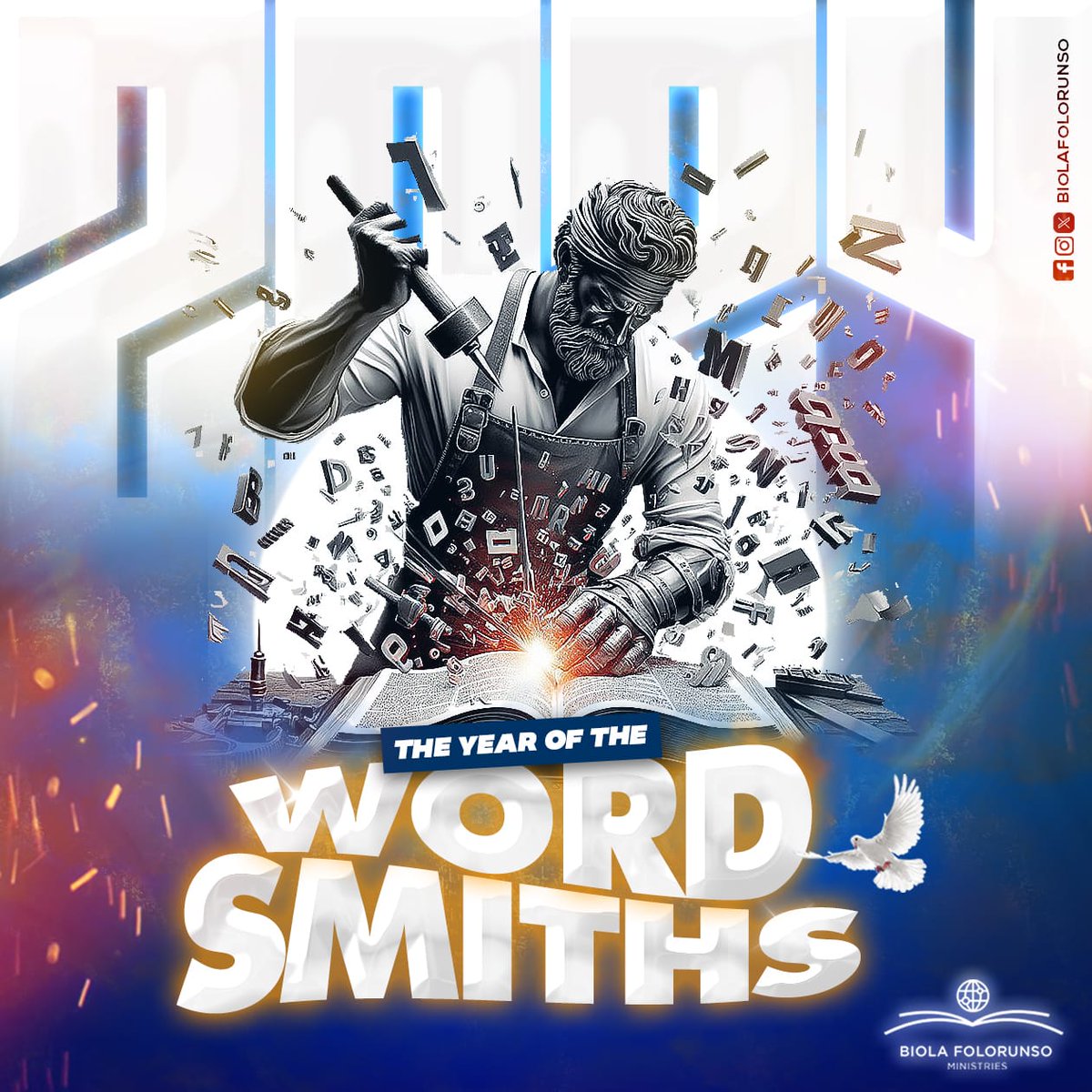 Who are the Wordsmiths? 
They are men and women skilled in making God's word their own and using it to bring about transformation in every facet of life. 

It's time to put God's word in your mouth more than ever.
Welcome to 2024, the year of the Wordsmiths.
#biolafolorunso