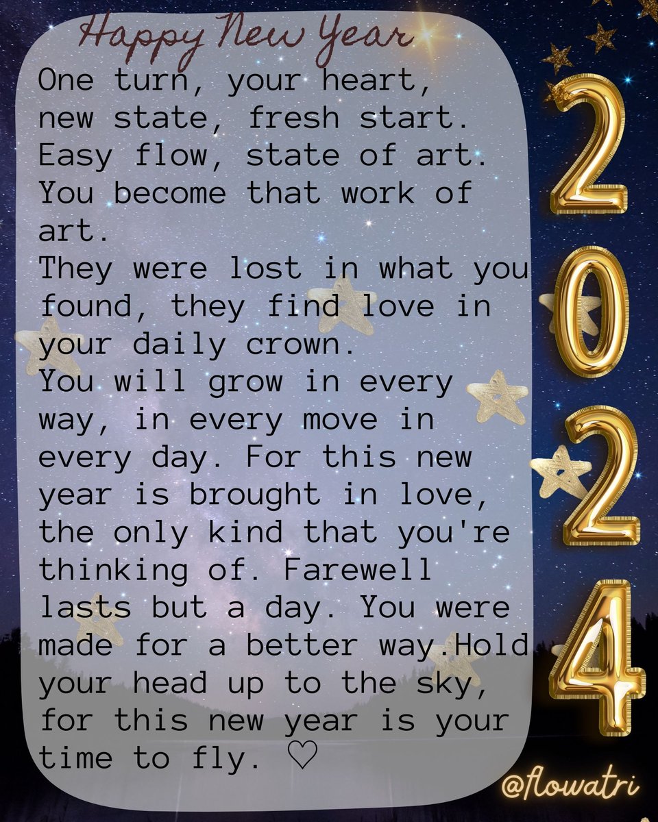 flowatri's tweet photo. Happy New Year 2024
#WritingCommunity from #flowatri β‘ https://t.co/ThSjPnQjFA