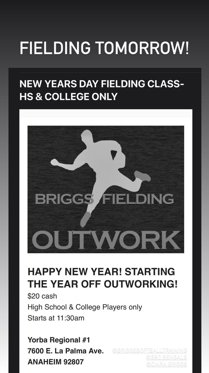Briggs Softball Trng (@briggsfielding) on Twitter photo 2024-01-01 01:55:10