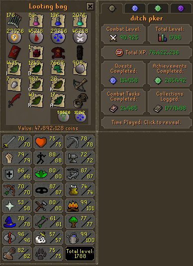 Ony_JJ's tweet photo. end of 2024 uim, we're so back uim osrs fe IM osrs, post gotr bag time to hallow my sepulchre https://t.co/WCuy5s39Uo