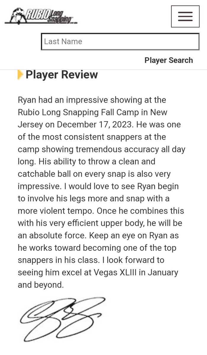 RyanDonnelly66's tweet photo. Thanks, Chris Rubio Long Snapping for my player review and great advice.  Got lots to work to do in this off-season. But I'm determined to put in the necessary work to get better. ⭐️⭐️⭐️ 
@TheChrisRubio 
@Coach_Ander5on 
@ConnorGarrahy
#3star 
#ryandonnelly https://t.co/OQYWcTqG30