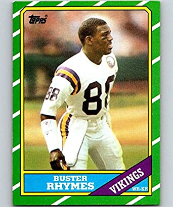 FB_Helmet_Guy's tweet image. Fun fact. Rapper Busta Rhymes got his name from George "Buster" Rhymes, former Vikings player in the mid 80s.