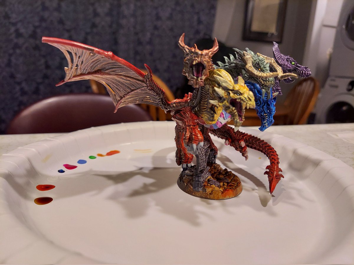 PenguinMask's tweet photo. @Works_of_whimsy Hadn't seen a cousin since 2020 and I was finally able to hand off the LGBTiamat that I painted for him. https://t.co/ie0ayfRG9A