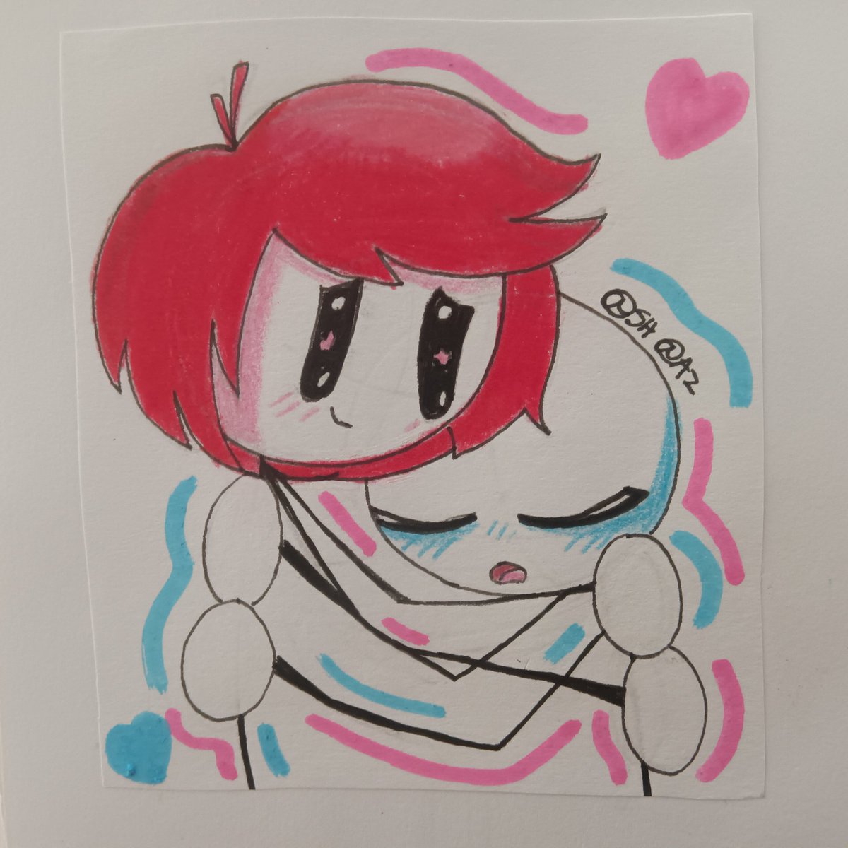 allyzuki's tweet photo. Been a bit since I did something Henry related but here we are! Plus my first ship art I'm showing!! #HenryStickmin #HenryStickminEllie #EllieRose #Ellry #HenryxEllie #ElliexHenry #Traditionalart https://t.co/fBJBUsgEHH