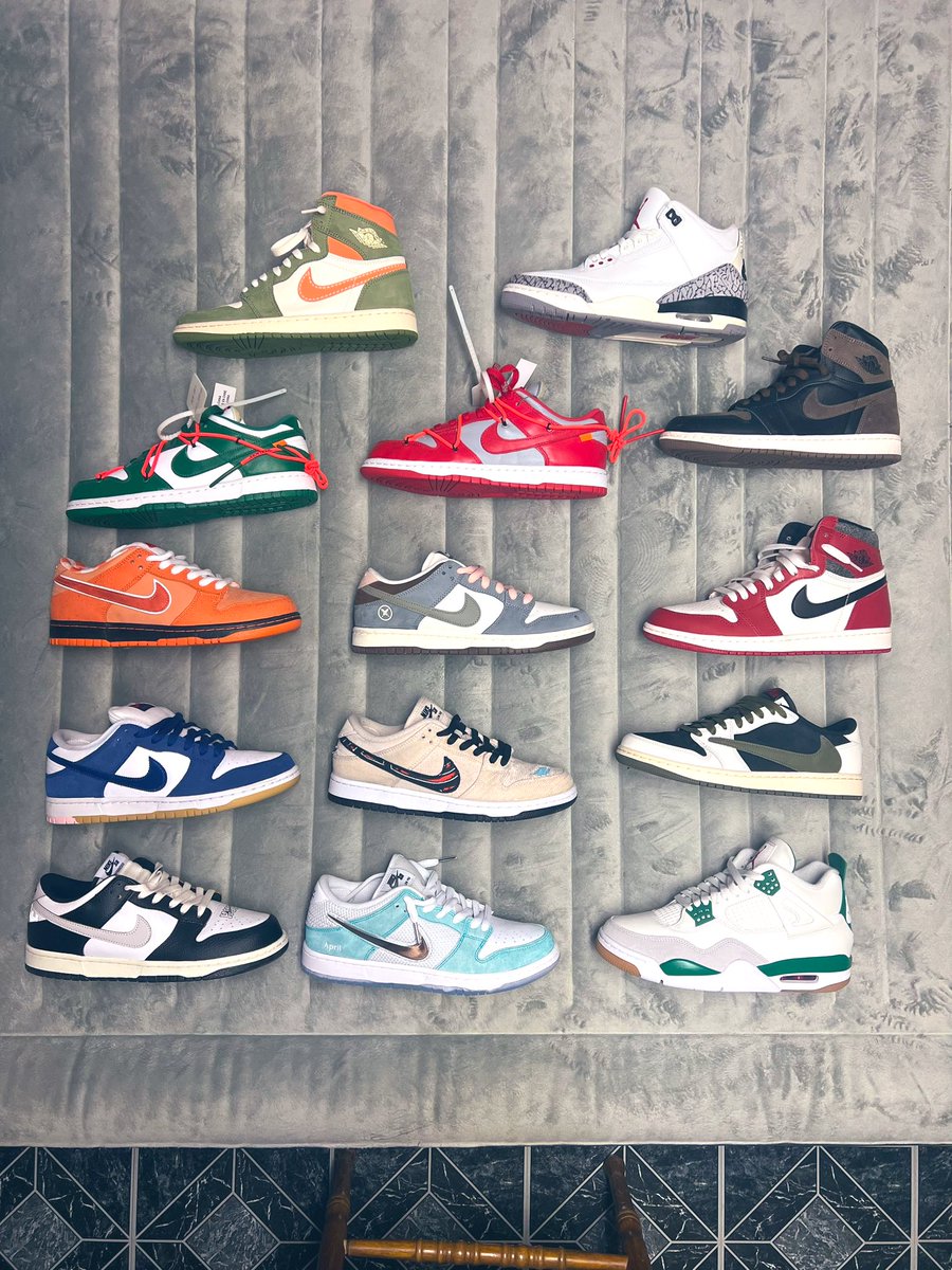marianom369's tweet photo. Just some of my fav pickups this year I know it’s more lol happy new year guys let’s have an even greater 2024 I have big big plans much love!!
#top10challenge #sneakerhead #snkrsliveheatingup #nike #jordan #sb https://t.co/3nblGj5UBE