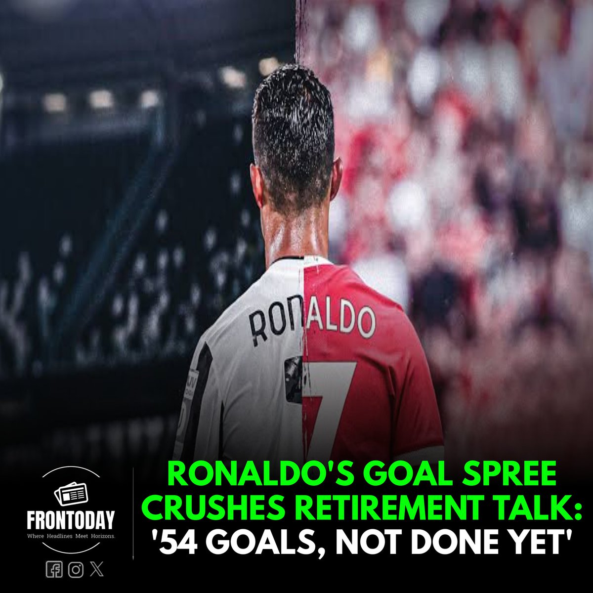 tas_800's tweet image. Breaking records and silencing retirement rumors! @Cristiano Ronaldo's extraordinary 54 goals in 2023 speak louder than words. Age is just a number for the legend. #CR7 #GoalMachine #LegendInAction #Ronaldo2023 #NeverRetire