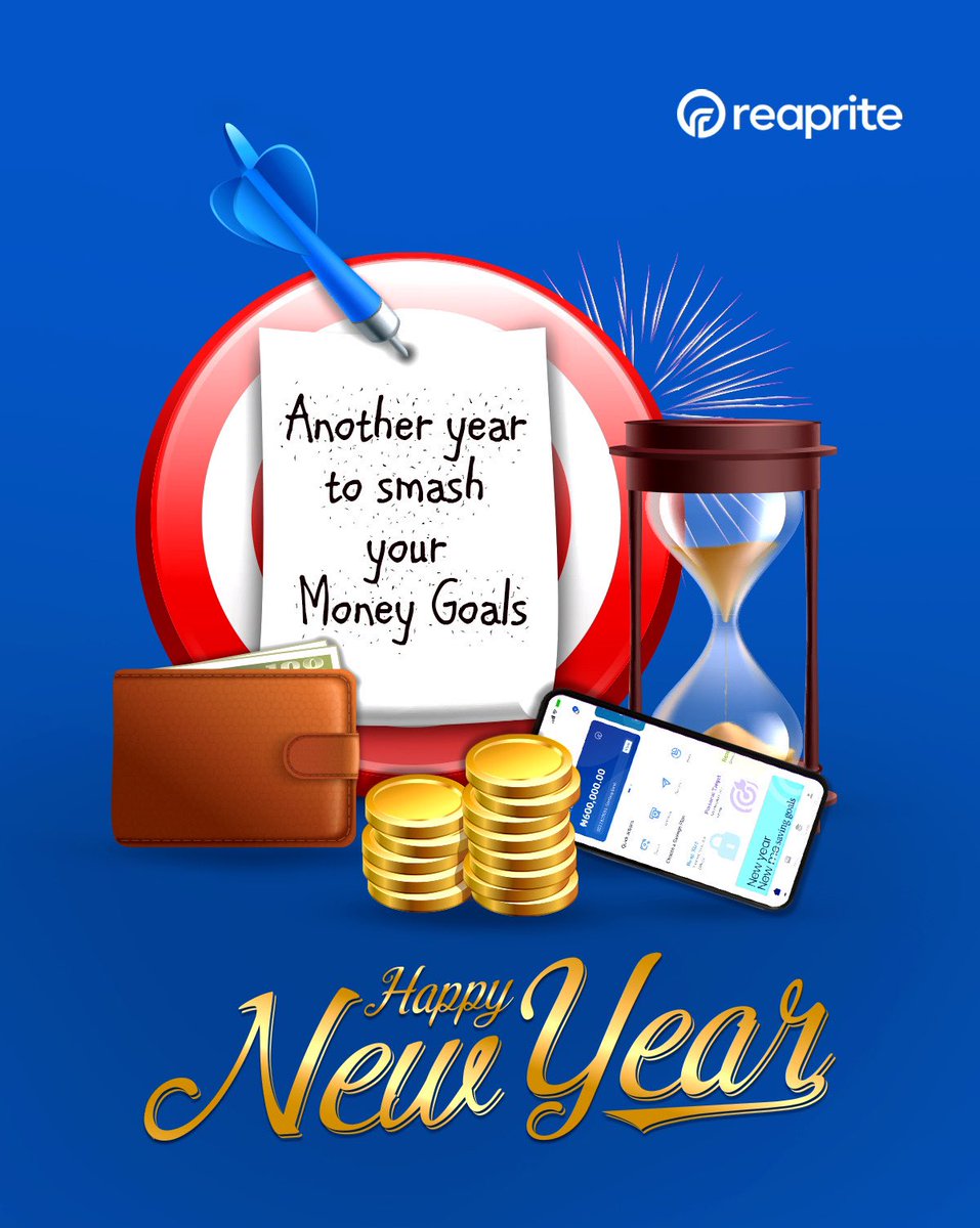 Another year, another opportunity to pour your heart into smashing those savings goals. 

Here's to chasing dreams and building a brighter, wealthier future! 🌟💰

Happy New Year 🎊🎊🎊

#NewYearNewWins #HappyNewYear2024 #Savings #Reaprite