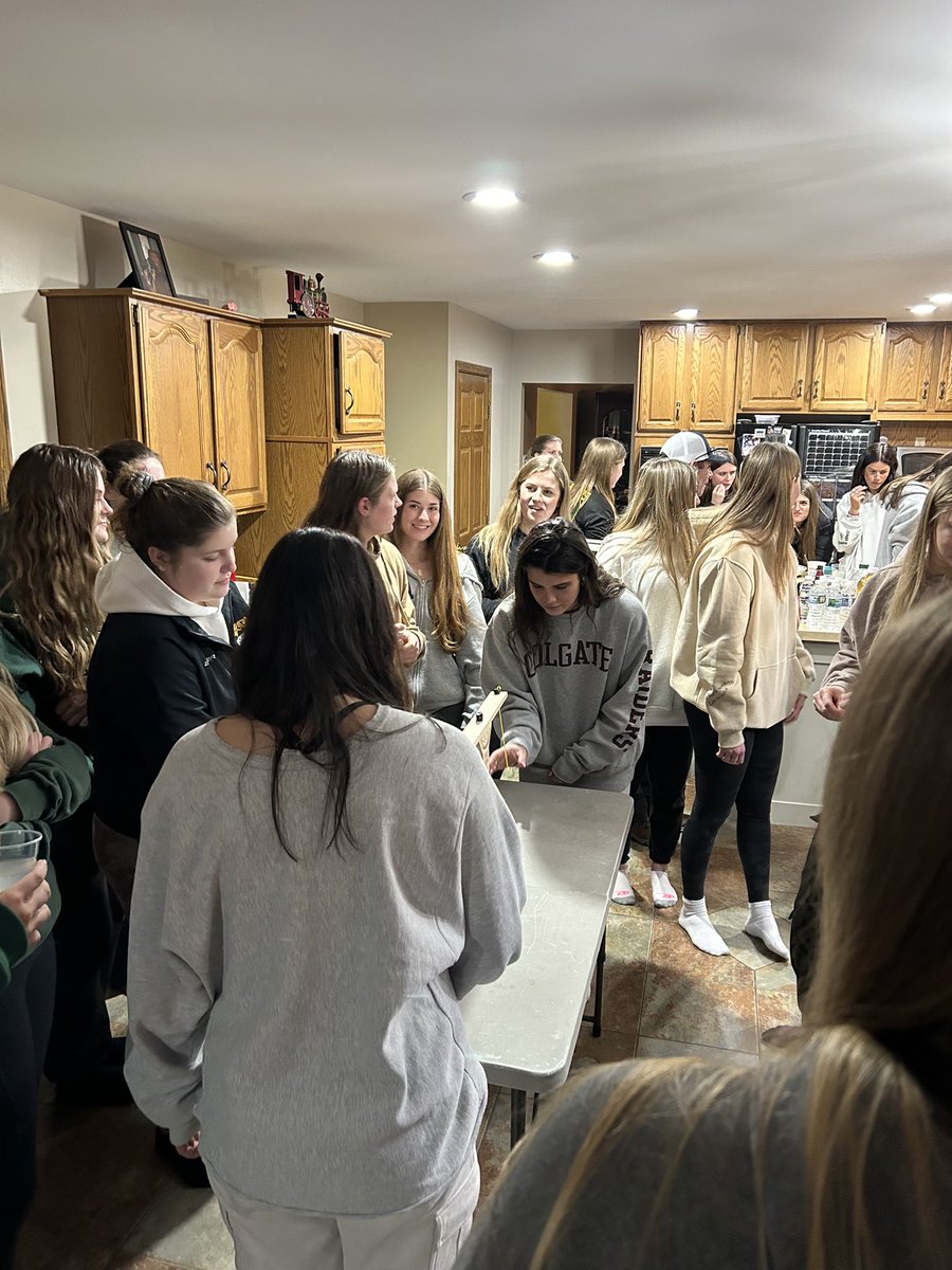 CoachErikStrand's tweet photo. Happy New Year’s from @UWECWhockey!! Great time spending a few of the final hours of 2023 together! Chili, games and laughter! Here’s to 2024, May it be filled with a full year of smiles and laughter!!!! https://t.co/XYDpU6SewG